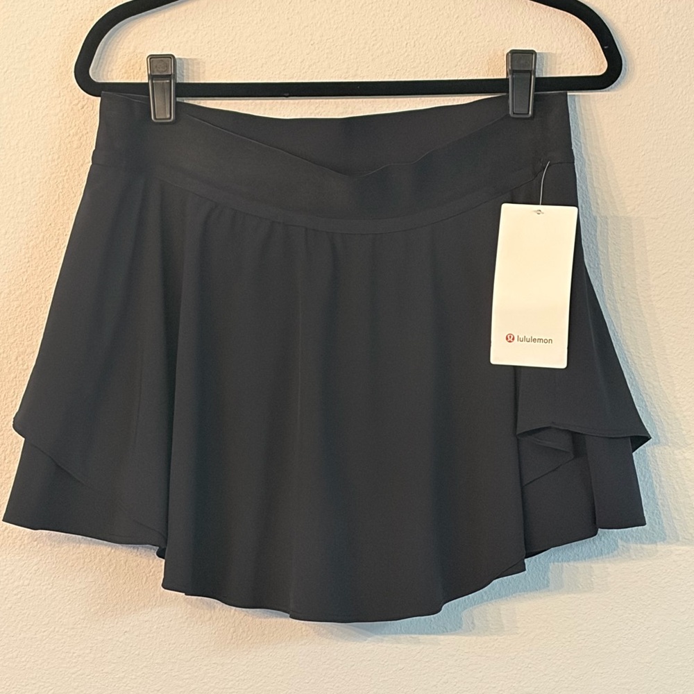 NWT Lululemon Athletica Court Rival High Rise Black Skirt